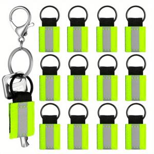 6개 반사 스트랩 안전 반사판 펜던트 키 체인 반사 키체인 야간 사이클링 가방 펜던트용 안전 마커