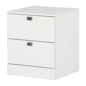 가구 스파크 2서랍형 나이트스탠드, 퓨어 화이트