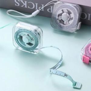 2M 미니 줄자 이중 스케일 바디 재봉용 유연한 측정자 바디 측정 도구 재단사 공예 측정 테이프