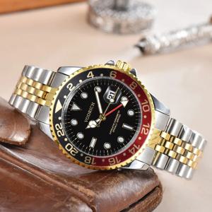 럭셔리 남성용 골드 빈티지 시계 풀 스틸 밴드 쿼츠 손목시계 심플 날짜 표시 실버 몽트르 옴므 레로즈 옴브레 오리지널 브랜드