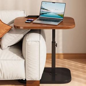 높이 조절 가능한 회전식 사이드 테이블 다기능 경량 소파 사이드 테이블 커피 티 테이블 거실 이동식 책상