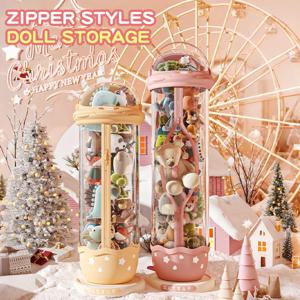 우주인 장난감 보관 버킷 크리스마스 및 축제 선물 가정용 정리 도우미 부드러운 플러시 장난감 정리함