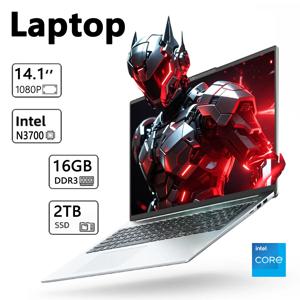 LENO 울트라 슬림 14.1인치 노트북 인텔 N3700 16GB 1TB 2TB 게이밍 컴퓨터 PC 윈도우11 게이머 오피스 울트라 슬림 노트북 1920*1080