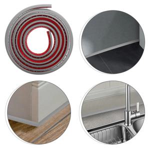 3미터 자가 접착식 쿼터 라운드 몰딩, 바닥 계단 모서리 욕조용 유연한 PVC 트림, 간편 설치 장식용 테두리