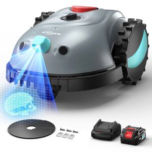 새로운 정품 ANTHBOT Genie3000 로봇 잔디깎이 - 무선, 풀밴드 RTK+4-아이 비전 로봇 잔디깎이 (3/4 에이커용)