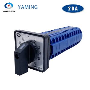 듀얼 파워 모터 신호 제어 범용 로터리 스위치, LW26-20/12 캠 스위치, 1-12 위치, 12 기어, 12 와이어, 12 극