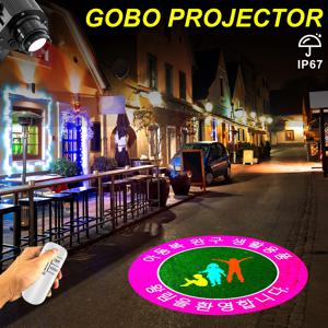 사용자 정의 로고 Lense Led HD 로그인 실내 헤드 야외 Ip67 방수 회전 광고 이미지 프로젝션 도어 램프 고보 프로젝터