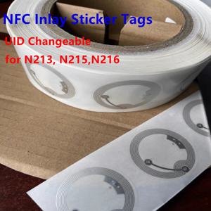 Ntag213 Ntag215 Ntag216 UID 변경 가능 인레이 자체 접착 스티커 NFC 태그용 NFC RFID 라벨 1PCS