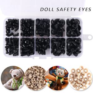 150pcs DIY 인형 안전 눈 6-12mm 곰 장난감 어린이위한 검은 플라스틱 공예 눈 DIY 공예 박제 동물 인형 액세서리