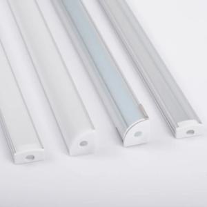 3528 5050 LED 스트립 U/V 모양 탱크 브래킷 우유 흰색 커버/투명 커버에 대 한 0.5M LED 알루미늄 채널 led 알루미늄 프로파일