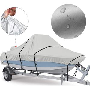 보트 커버 요트 야외 보호 방수 헤비 듀티 실버 반사 300D 옥스포드 패브릭 안티 스매싱 내구성 찢어짐 방지