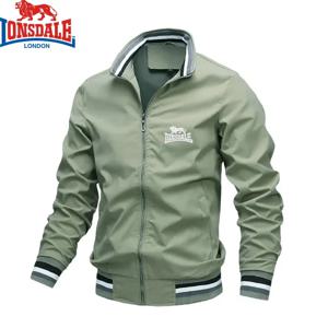 수 놓은 가을, 겨울 남성 스탠드 칼라 캐주얼 지퍼 자켓 야외 스포츠 코트 남성용 방풍 자켓 방수