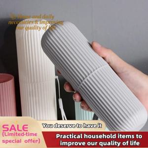 1/4개 여행 캠핑 수납 박스 정리함 여행용 세면도구 수납컵 새로운 창의적인 칫솔 보호 홀더 컵 케이스