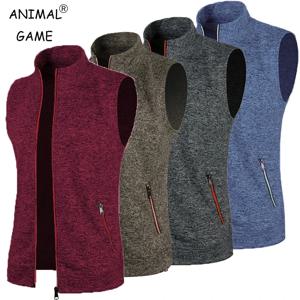 가을 남성 지퍼 민소매 코트 야외 터틀넥 스웨터 통기성 솔리드 컬러 streetwear 자켓 조끼 남성 운동상의