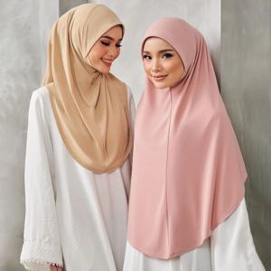 이슬람 Hijab XL 사이즈 저지 인스턴트 Hijab 스카프 라이트 터번 말레이시아 목도리 공급 업체를 착용 할 준비가 된 대형