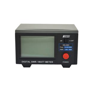 워키토키 HF VHF UHF 디지털 SWR 및 와트 계량기, 1.6-525MHz 3.5 인치 LCD 디스플레이, Nissei DG-503 200 와트 12V DC 입력 SO239 커넥터