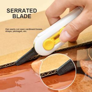 1/2/5/10PCS 자기 미니 박스 커터 종이 커터 휴대용 접는 칼 포켓 나이프 교체 가능한 블레이드 오프닝 봉투 카톤