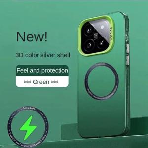 맥세이프 무선 충전 매트 프로스트 케이스, 샤오미 14 13 13T 14T 프로 컬러 반투명 충격 방지 보호 커버