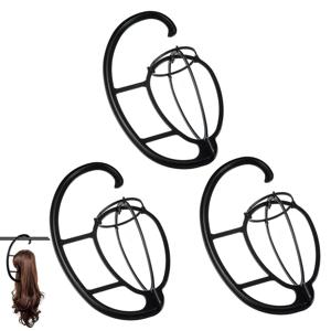 15 인치 가발 걸이, 휴대용 교수형 가발 홀더 스탠드, 접이식 가발 디스플레이 걸이, 여러 가발 및 모자 용 가발 랙