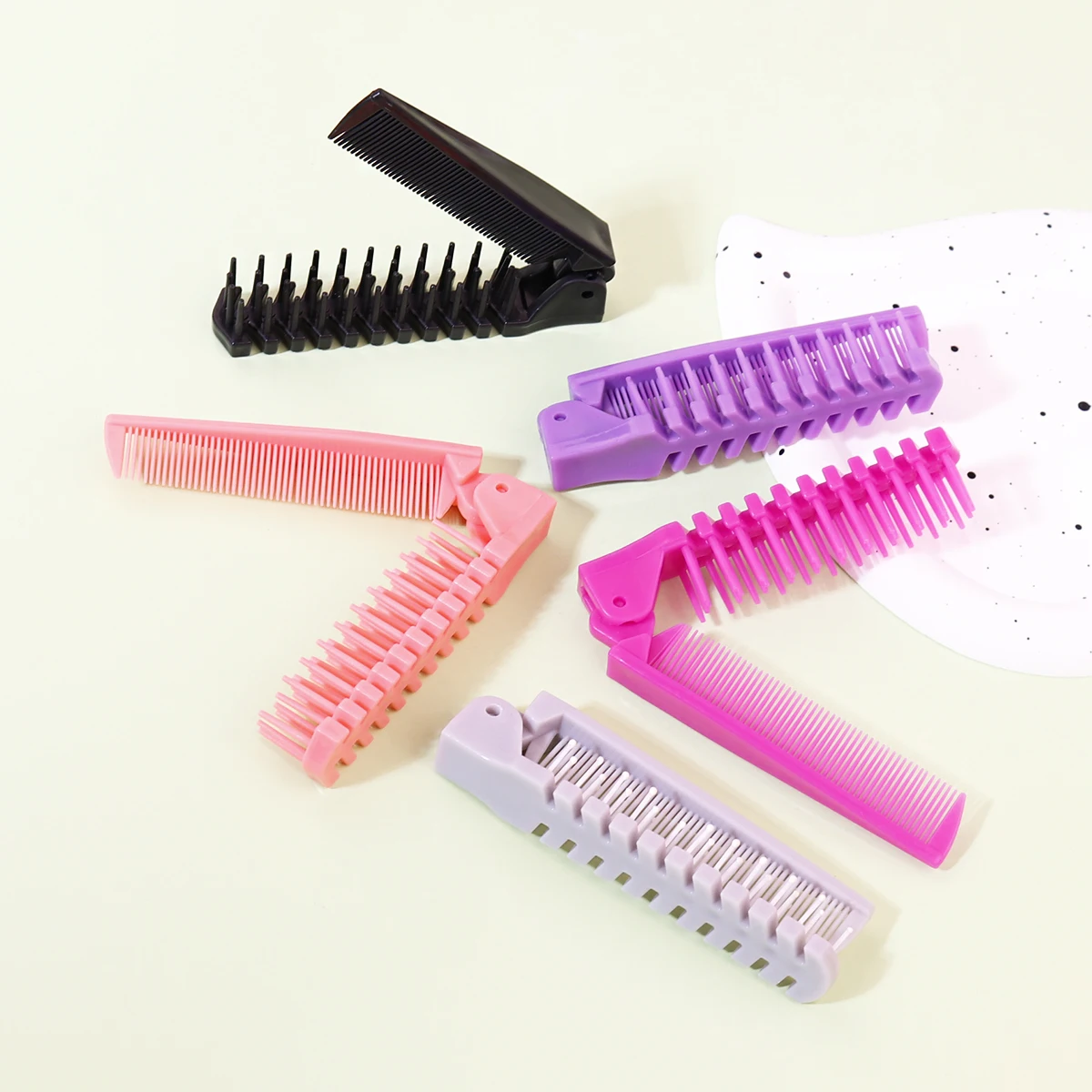 휴대용 여행용 접이식 빗 브러시, 정전기 방지 스타일링 마사지 빗, 전문 헤어 스타일링 도구, 실제 헤어 가발용 스페셜