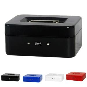 작은/큰 잠금 현금 상자 조합 잠금 장치가 있는 금고 잠금 보관 상자 더블 레이어 키 잠금 장치/비밀번호 금속 저금통 사무실