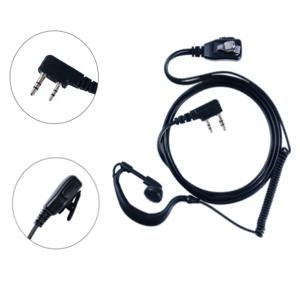 2PIN 이어폰 헤드셋 PTT 마이크 이어 후크 워키 토키 이어 버드 인터폰 이어폰 BAOFENG UV5R KENWOOD HYT 액세서리