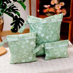 HappyFlute 3Pcs 방수 재사용 가능한 기저귀 커버 세트 부드러운 지퍼 WetBag 다중 시나리오 사용 여행용 교수형 포켓