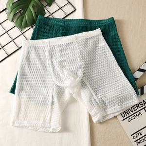 솔리드 컬러 2025 신사용 확장 복서 중간 허리 바지 엉덩이 리프팅 및 엉덩이 확장 복서 남성용 복서 NK29