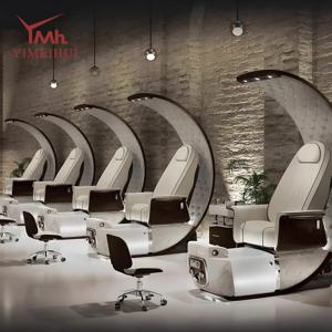 네일 스파 살롱용 고급 페디큐어 의자, 하이백 전문 발 관리 매니큐어 스테이션, 휴먼 터치 마사지, 모던 가구