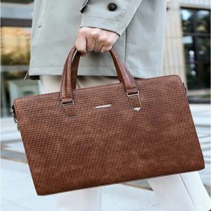 럭셔리 남성용 서류 가방 PU 가죽 고품질 이그 제 큐 티브 문서 오피스 숄더 포트폴리오 대용량 비즈니스 사이드 백