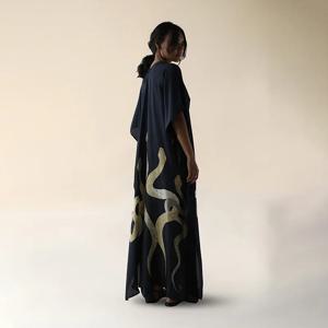 파라 프라이아 블랙 기모노 2025 비키니 커버업 솔리드 배트 슬리브 비치웨어 비치 맥시 여성 루즈 가디건 수영복 커버