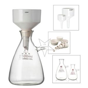 실험실 세라믹 부흐너 깔때기 40mm/60mm/80mm/100mm, 유리 필터 플라스크 250/500/1000ml, 실험실 부흐너 깔때기 홀더