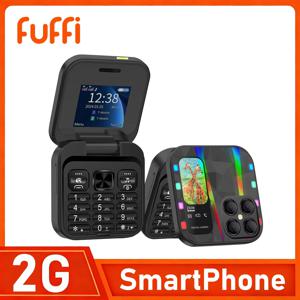 FUFFI-S23 Pro, 접이식 미니 휴대폰, 발광 휴대폰, 2.4인치, 2G 네트워크, 듀얼 SIM, 휴대폰 홀더 지원, FM 라디오, 피처폰