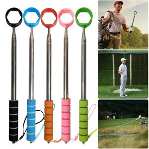 8.86 FT 스테인레스 볼 리트리버 도구 텔레스코픽 골프 볼 리트리버 클로 빨판 도구 골퍼를위한 확장 가능한 골프 볼 리트리버