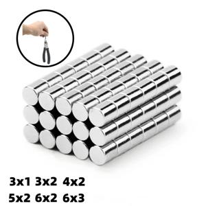 라운드 3x1,3x2,4x2,5x2,6x2,6x3 미니 디스크 자석 - 강력한 냉장고, 화이트보드 및 공예 자석 ﻿