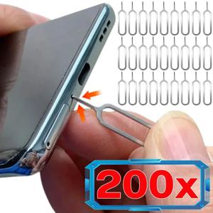 1-200개 범용 분실 방지 핀, SIM 카드 트레이 개폐 핀, iPhone 17, 16, Samsung, Xiaomi, Redmi, Huawei용 키 도구