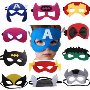 1/20pcs 아이 의상 스파이더 맨 의상 슈퍼 영웅 코스프레 캡틴 아메리카 아이언 맨 배트맨 슈퍼 아이 마스크 할로윈 파티 소품