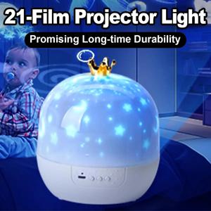크라운 은하 프로젝터 21 소년을 위한 1 개의 빛 램프 아이들 밤 스타 크리스마스 생일 축하 방 빛 회전하는 Usb 전원 지도