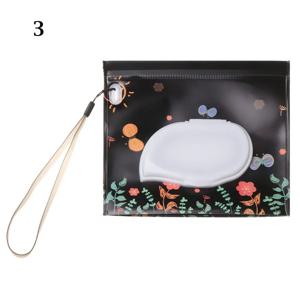 패션 귀여운 스냅 스트랩 플립 커버 휴대용 티슈 박스 화장품 파우치 유모차 액세서리 물티슈 가방