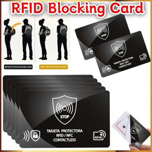 5-50PCS 휴대용 RFID 차단 카드 하나의 카드로 전체 지갑 보호 NFC 직불 카드 신용 카드 여권 보호기 RFID 차단기 초박형