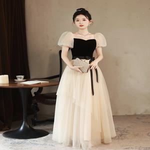 우아한 이브닝 드레스 여성용 2025 신상 연회 디자인 센세이션 스몰 럭셔리 하이엔드 성인 예식 롱 드레스