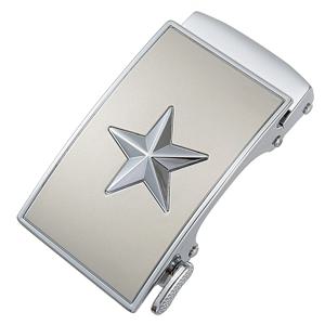 새로운 자동 버클 헤드, 남성용 벨트 버클, 화이트 아연 합금 벨트 버클 3.5cm