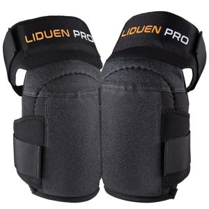 매우 넓은 젤과 두꺼운 폼 쿠션이 포함된 작업용 바닥재 무릎 패드 - 바닥에 안전하고 미끄러지지 않는 가죽이 포함된 젤 무릎 패드