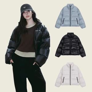 닝 아트 스몰 크라우드 트렌디 브랜드 다운 재킷 여성용 겨울 화이트 덕다운 스탠드 칼라 코트 두꺼운 따뜻한 니트 폴리에스터