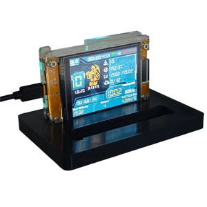 새로운! 업그레이드된 1000KH/S Nerdminer+ 2 슬롯 비트코인 ​​암호화 솔로 로터리 마이너 2.8인치 스마트 디스플레이 하시레이트 Nmminer