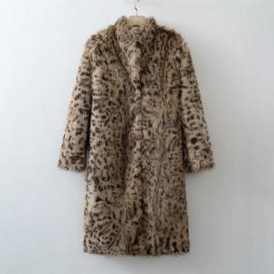 인조 모피 코트 여성용