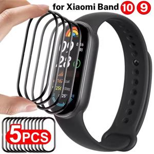 Xiaomi Miband 10 화면 보호기 용 1-5PCS Mi Band 9 시계 커버 용 9D 곡선 풀 커버리지 긁힘 방지 보호 필름