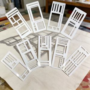 3/9 팩 수제 유연한 레코드 템플릿 – 저널/스크랩북/일일 계획 및 초안 작성용 다기능 마일라 스텐실