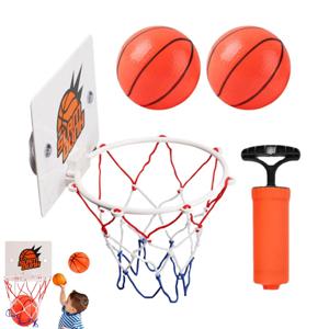 미니 실내 홈 운동 스포츠룸 흡착식 농구대 미니 후프 2개 공 포함 어린이용 문걸이형