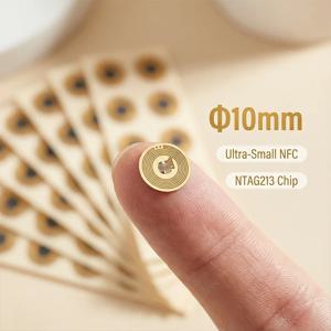 10mm 직경 고온 RFID NFC FPC 태그 NXP NFC213 미니 카드 13.56MHz 위조 방지 금속 방지 패시브 RF 카드